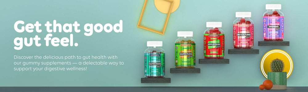 Get that good gut feel. Discover the delicious path to gut health with our gummy supplements — a delectable way to support your digestive wellness!