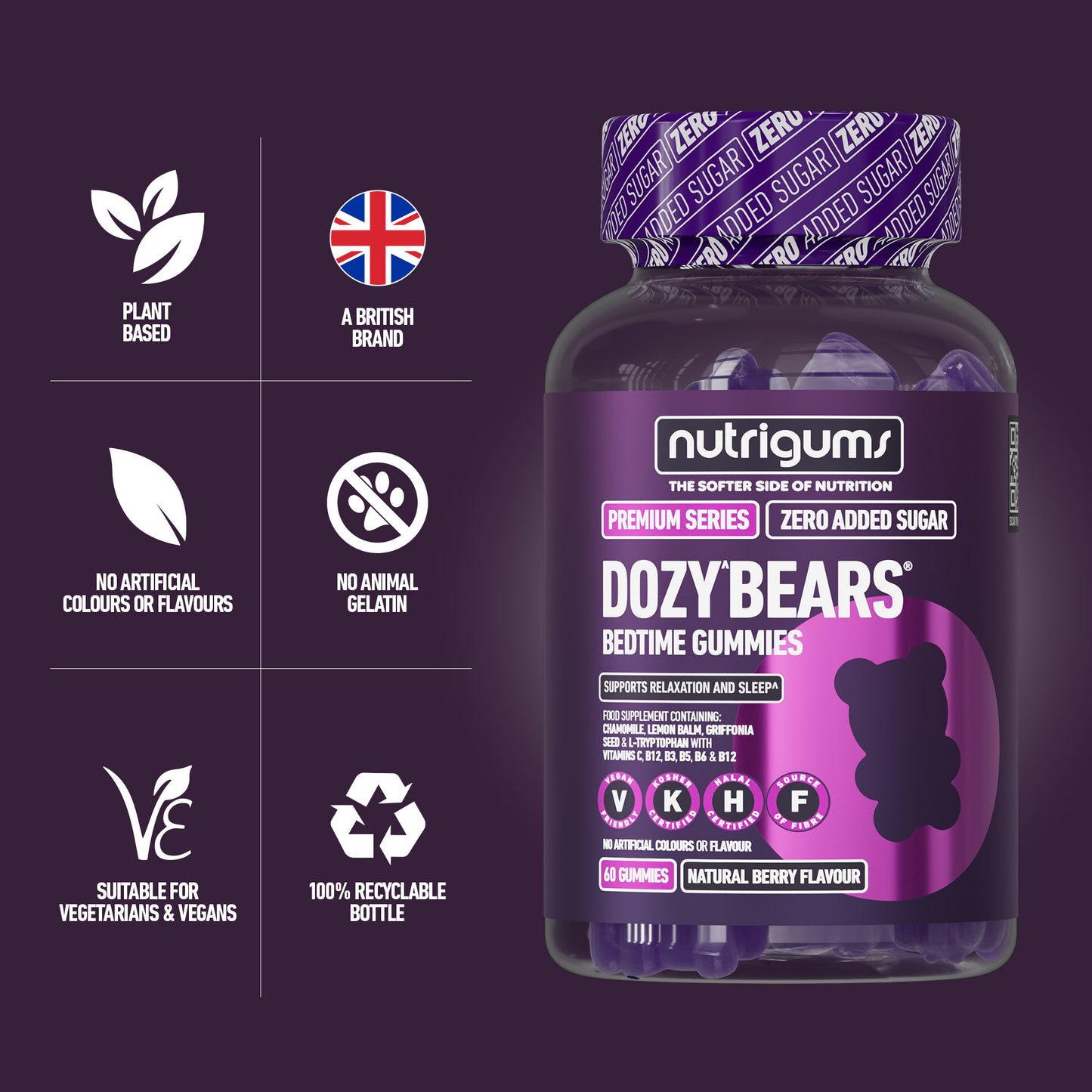 Dozy Bears (Bedtime) No Added Sugar - Mixed Fruit Flavour
