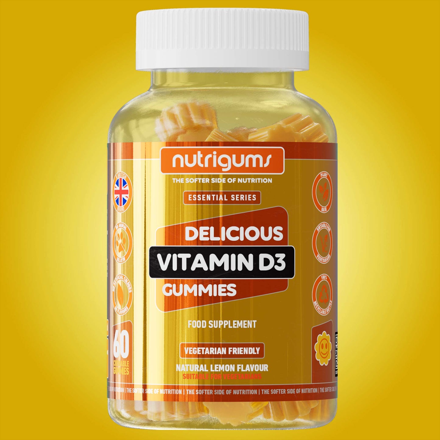 Vitamin D3 1000iu Lemon Flavour - 60 Vegetarian Gummies