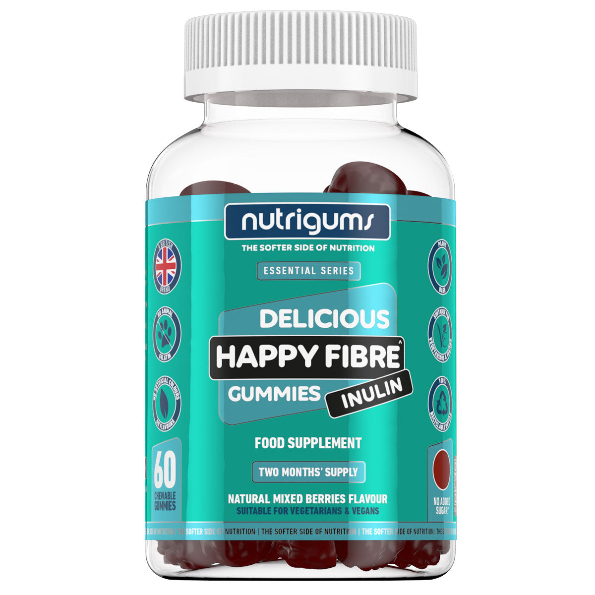 NKD Living High Fibre Inulin Gummies (60 Gummies NKD Living High Fibre Inulin Gummies (60 Gummies