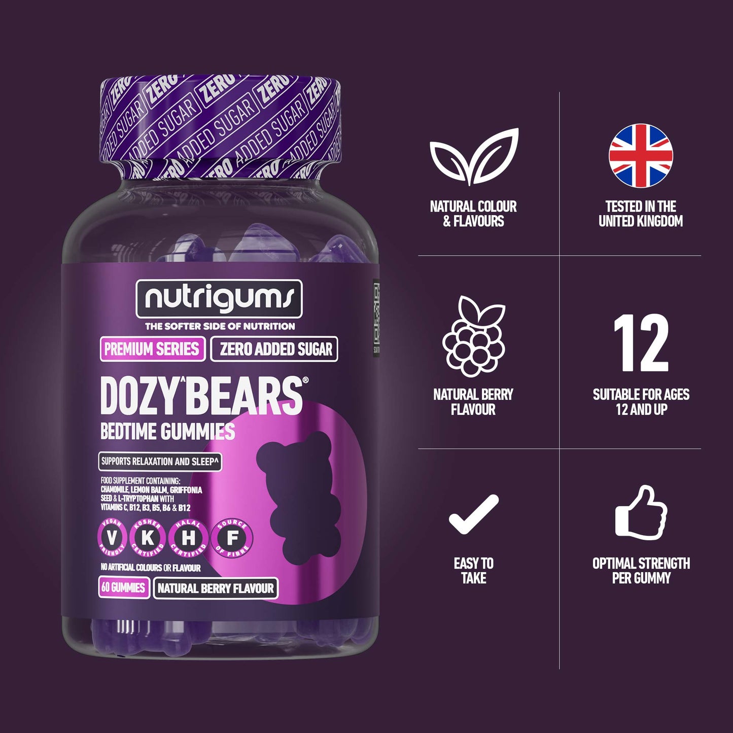 Dozy Bears (Bedtime) No Added Sugar - Mixed Fruit Flavour