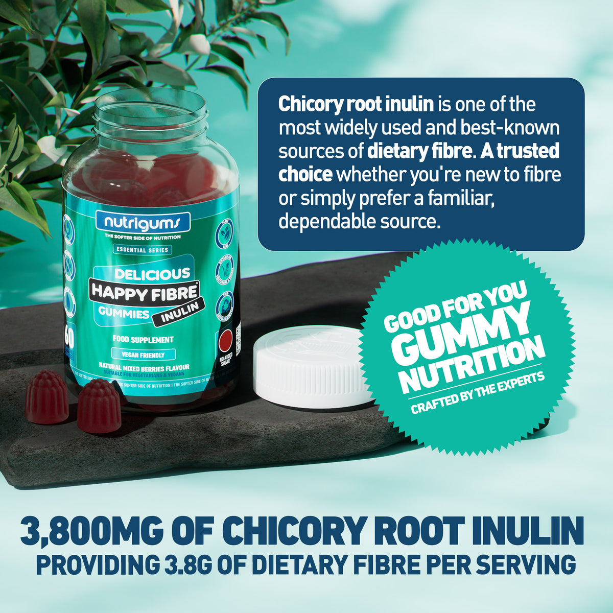 Happy Fibre (Inulin) - Mixed Berries Flavour