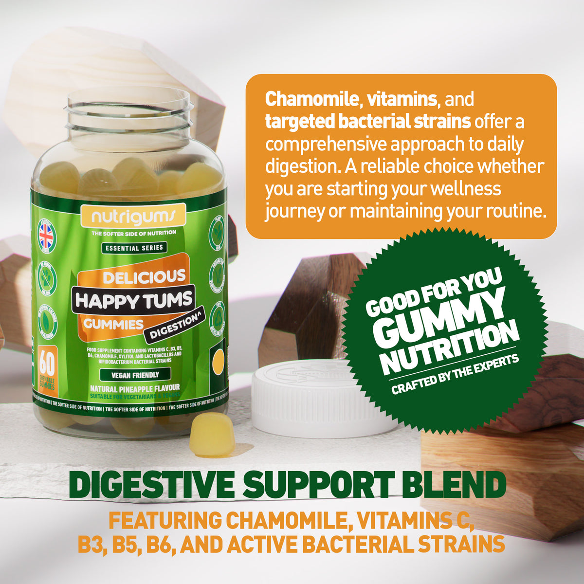 Happy Tums® Digestion Complex – Pineapple Flavour